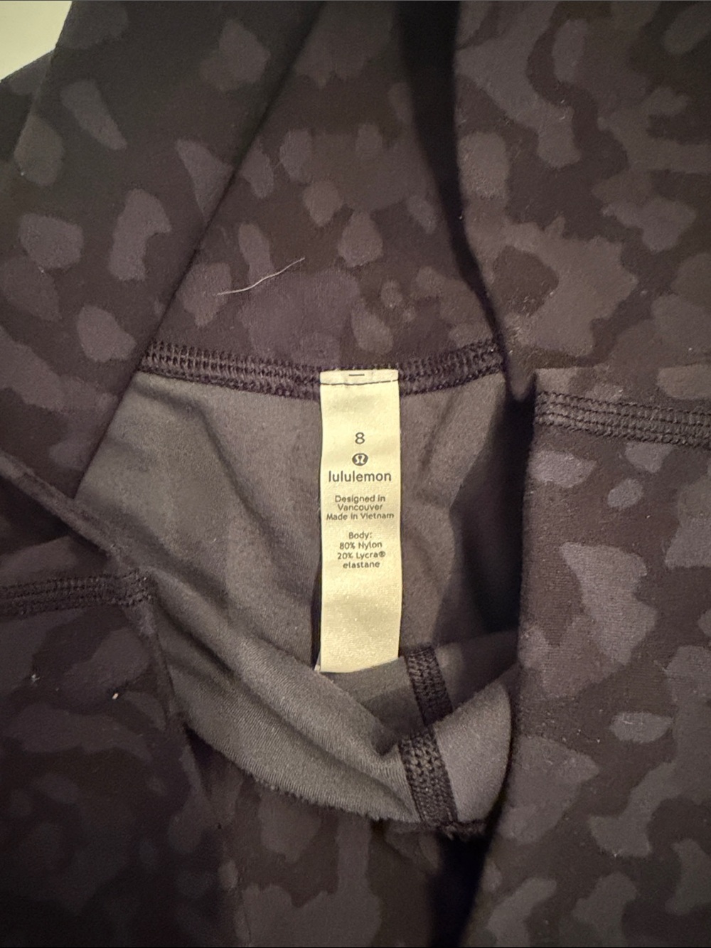 lululemon athletica High-Rise Bike Shorts - Black Leopard Print - Picture 3 of 3